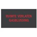 Pictogram noodverlichting Luto/garage ABB VanLien Zwarte tekstplaat met rode letters voor  de serie LUTO, tekst alleen z 7TCA091350R1100